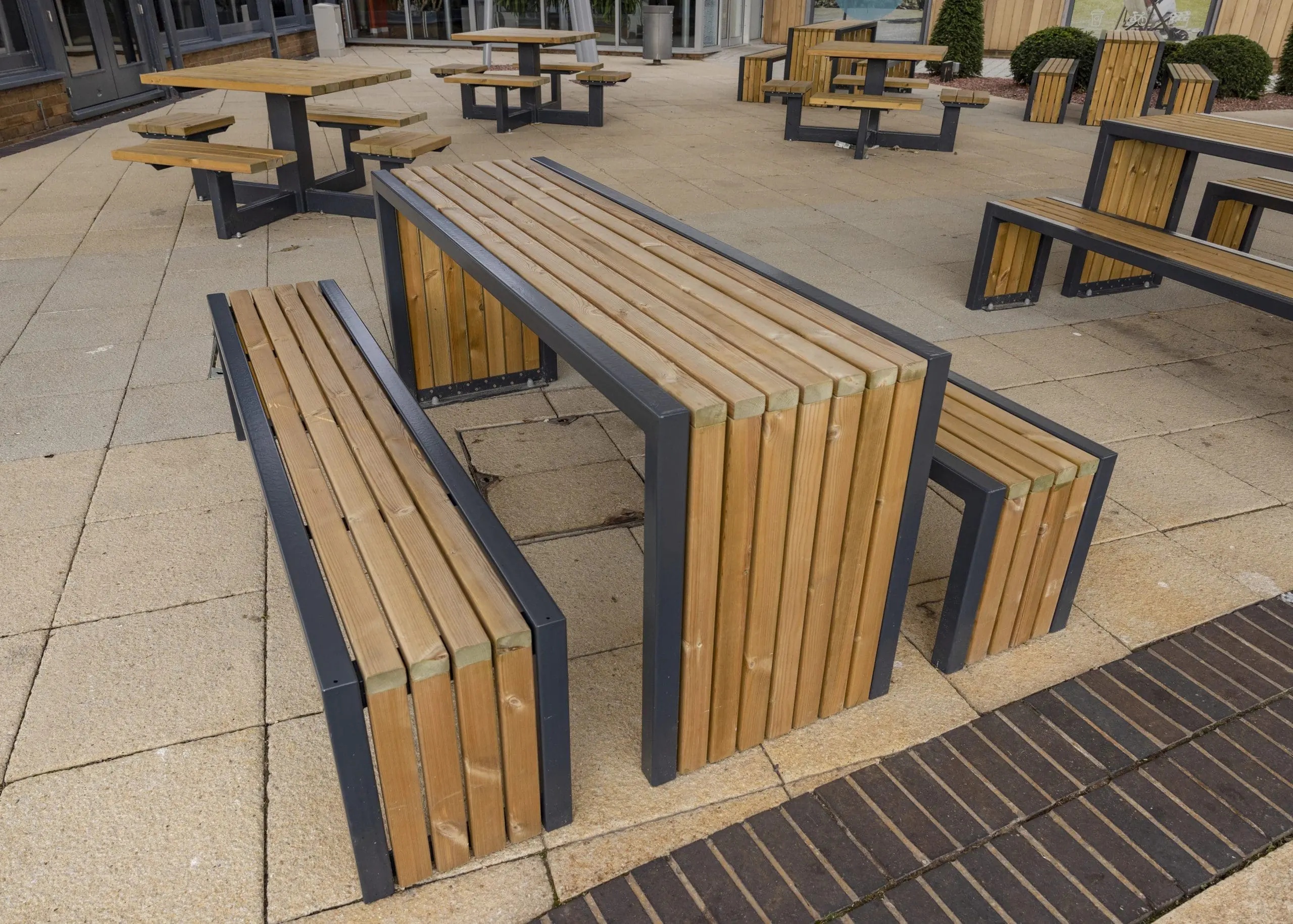wooden-steel-framed-picnic-tables-and-chairs