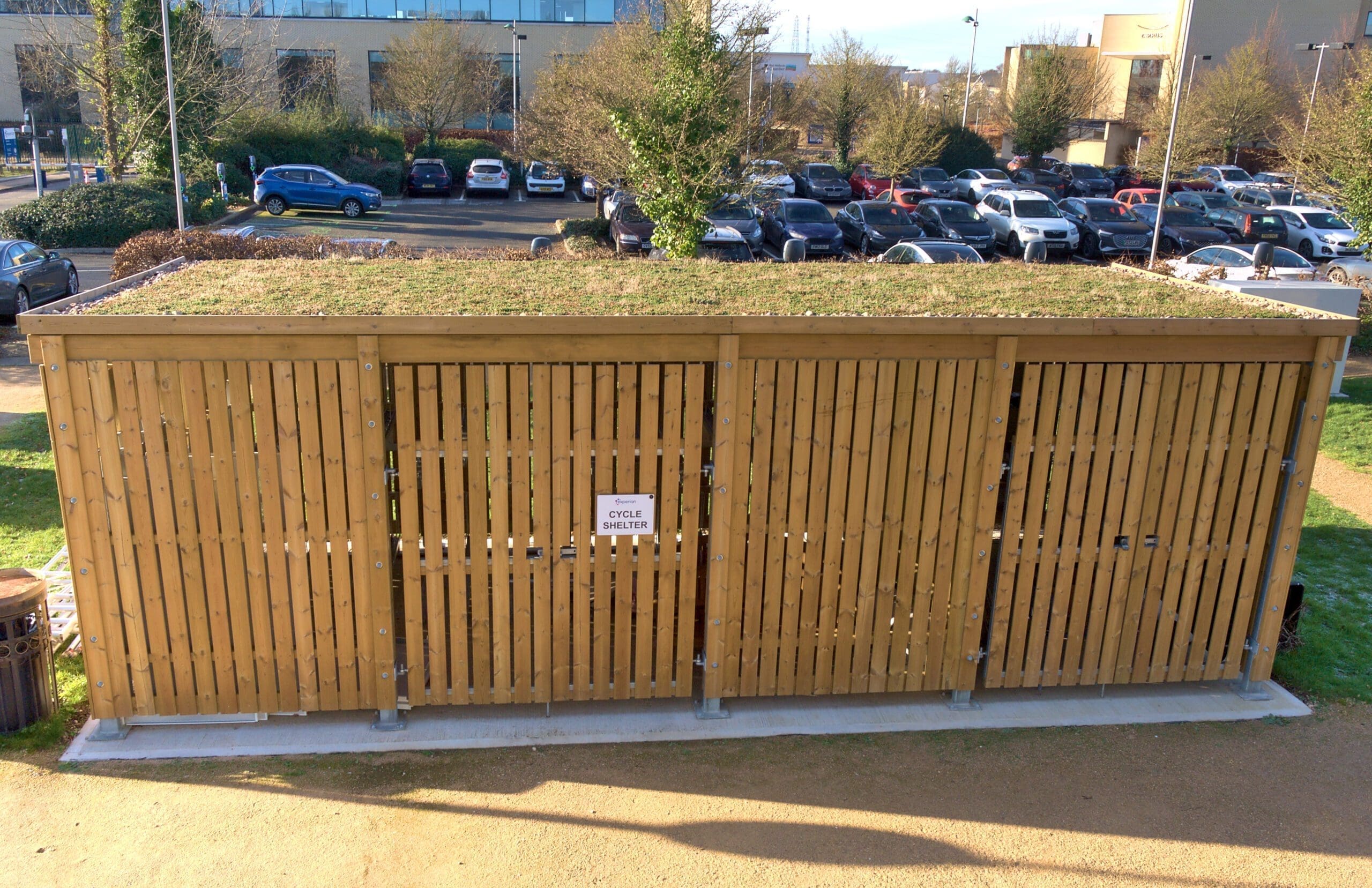 outdoor-enclosed-cycle-shelter-birdseye-view