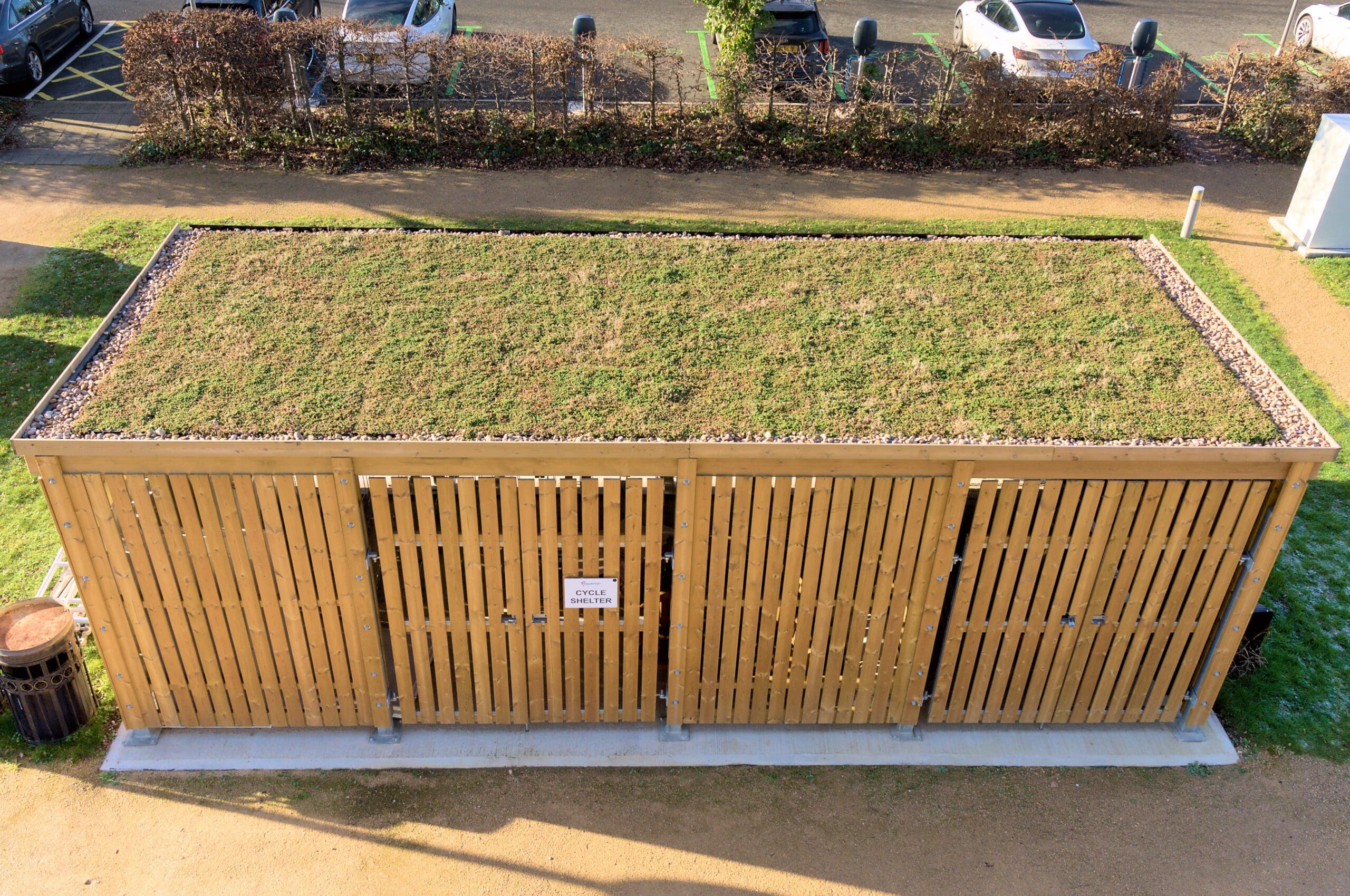 outdoor-enclosed-cycle-shelter-birdseye-view