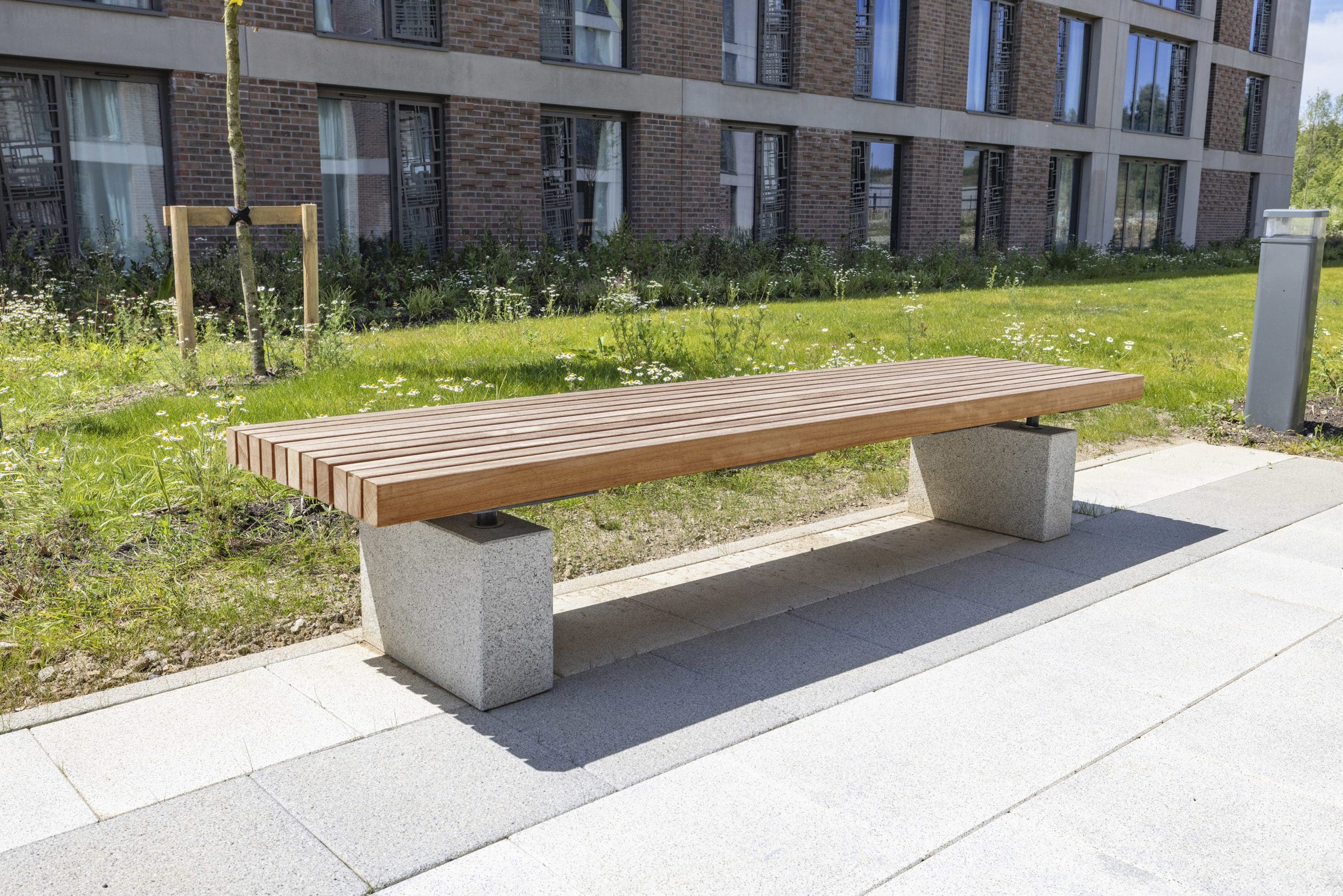 outdoor-wooden-bench-concrete-pillars