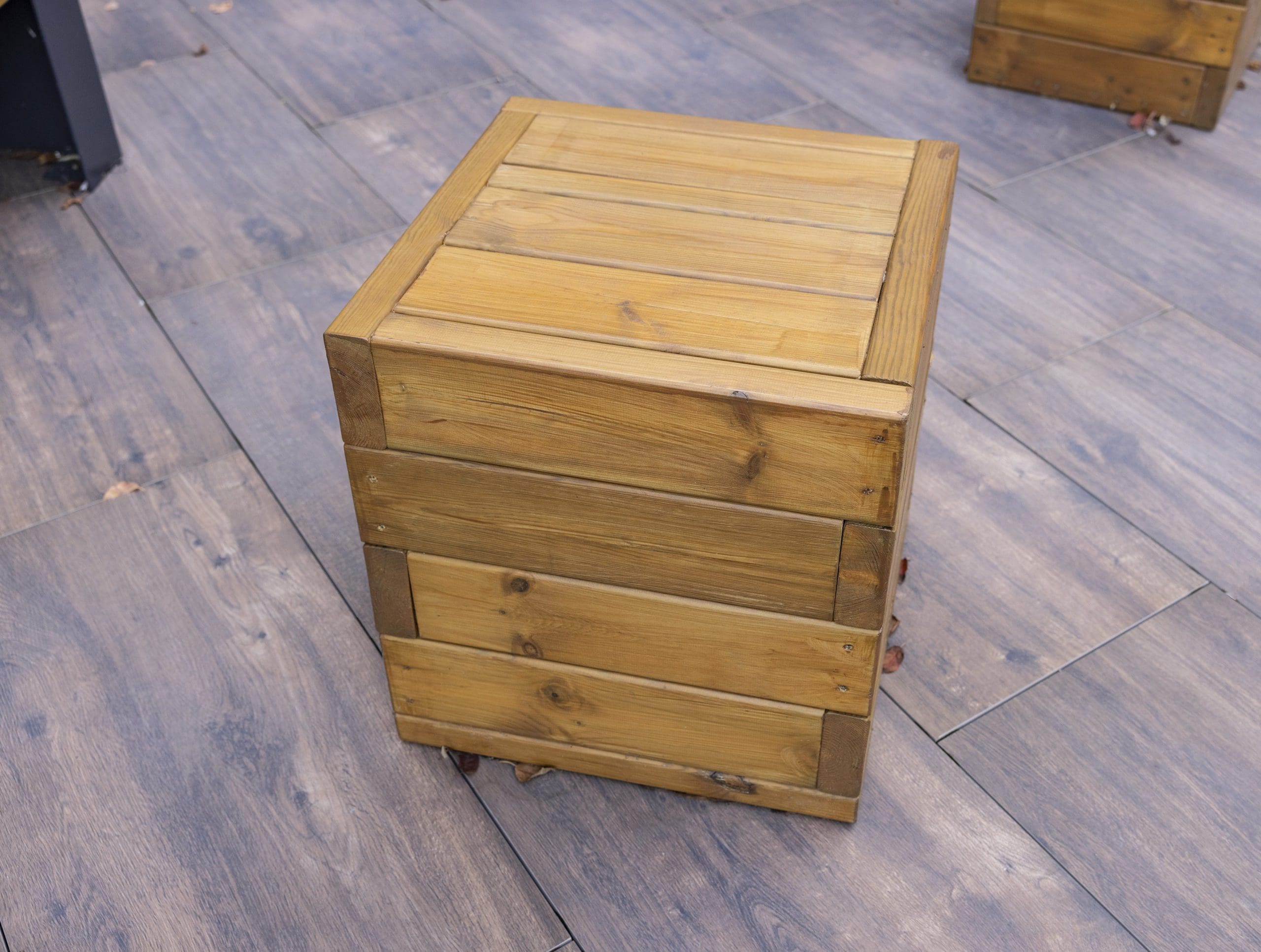 wooden square block individual seat