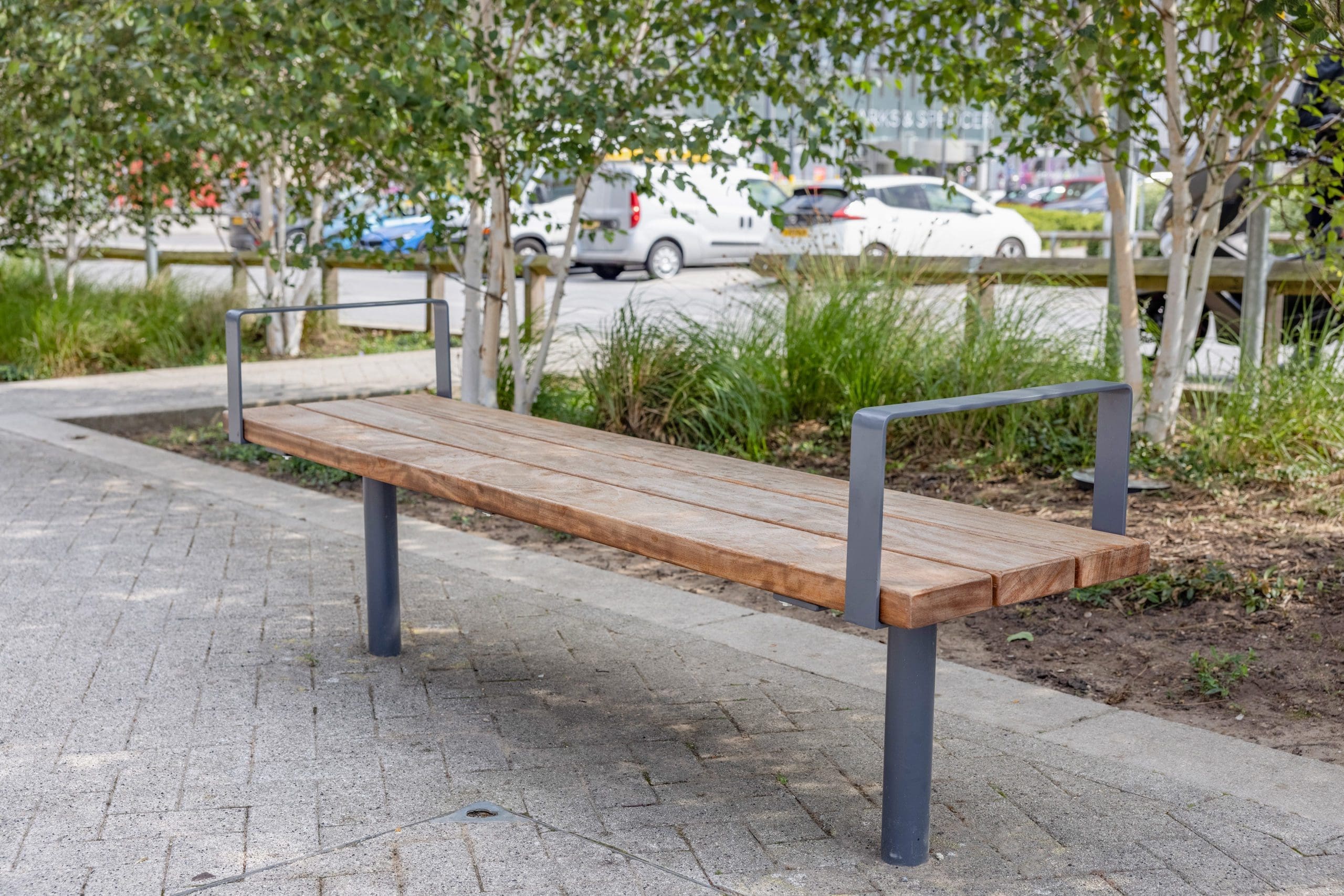outdoor-wooden-bench-grey-metal-legs-and-arms