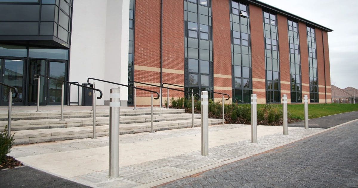 Outdoor metal parking bollards