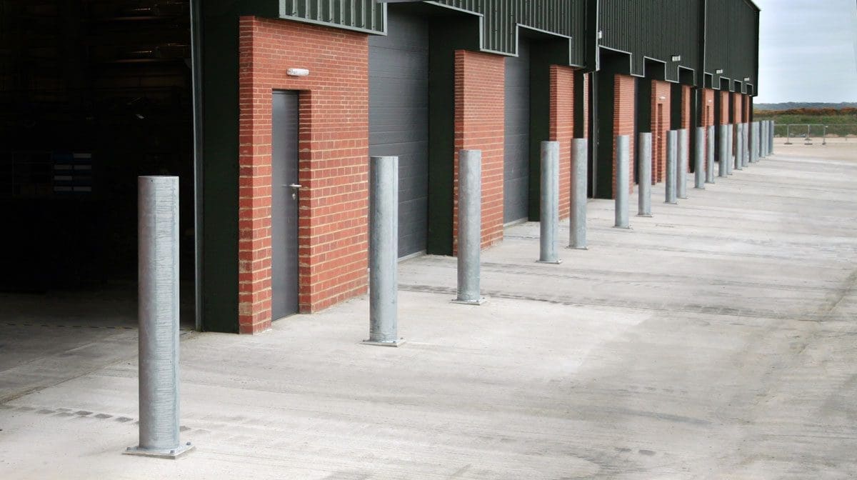 Outdoor metal parking bollards