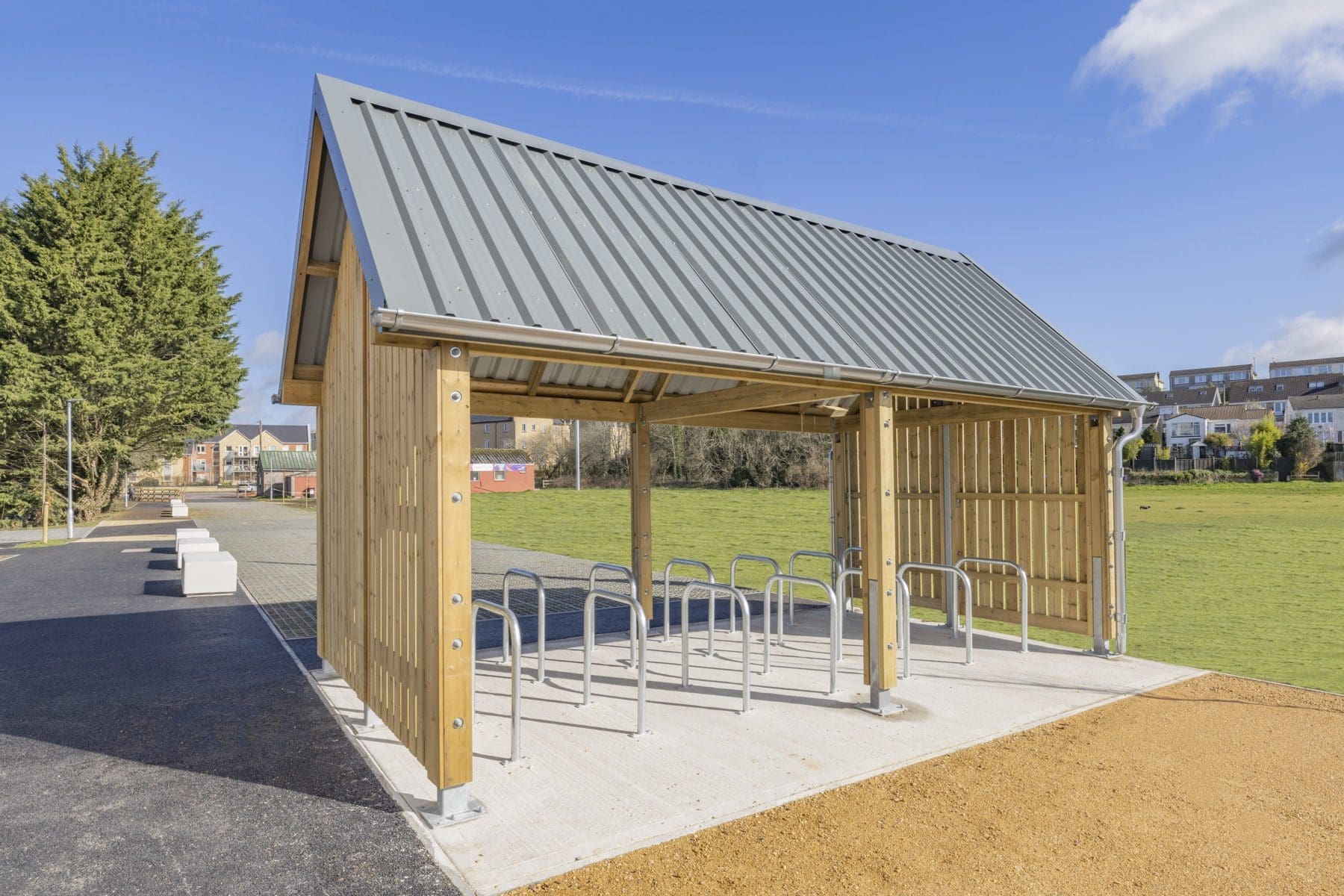 exterior-wooden-bike-storage-metal-hoops