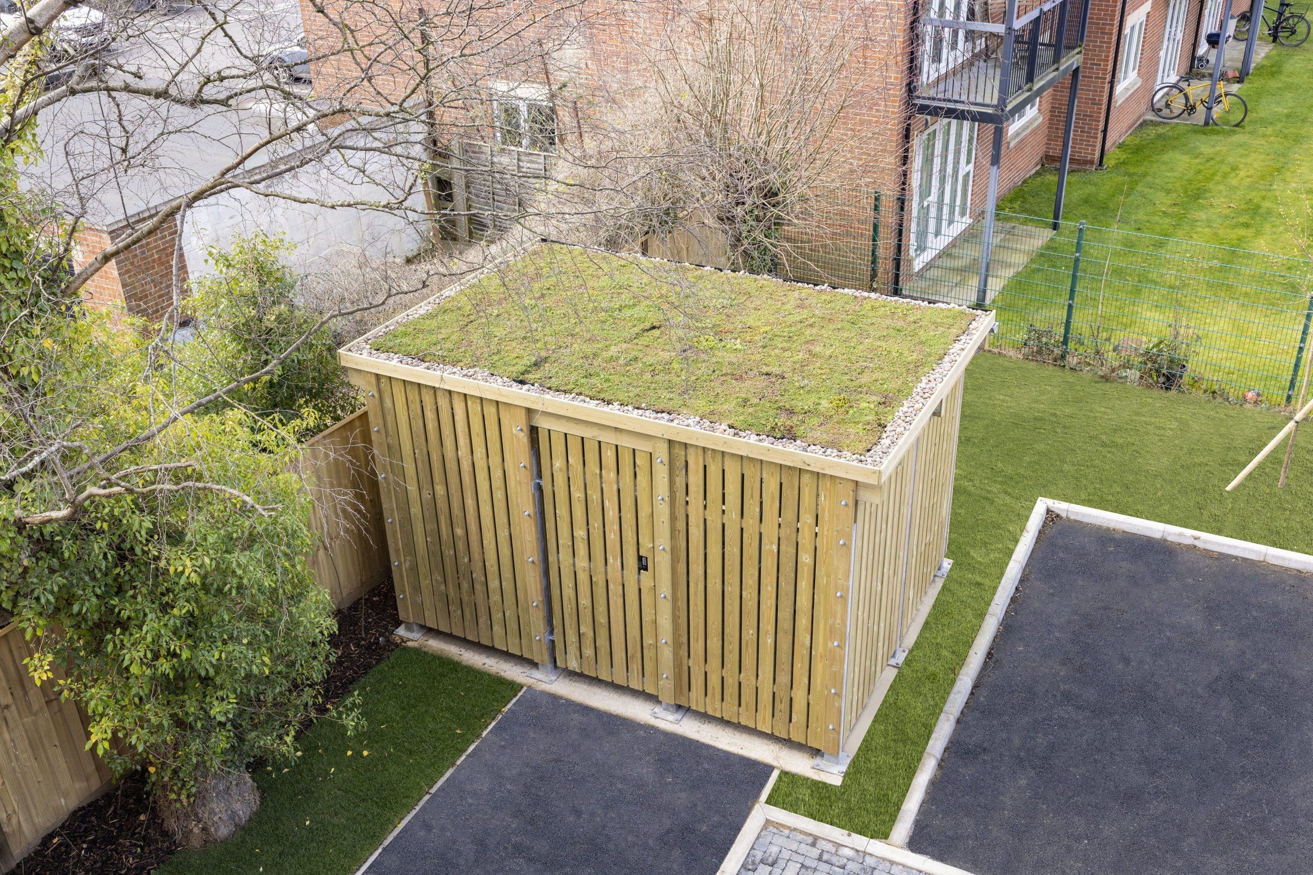 birdseye-view-exterior-cycle-shelter-with-living-roof