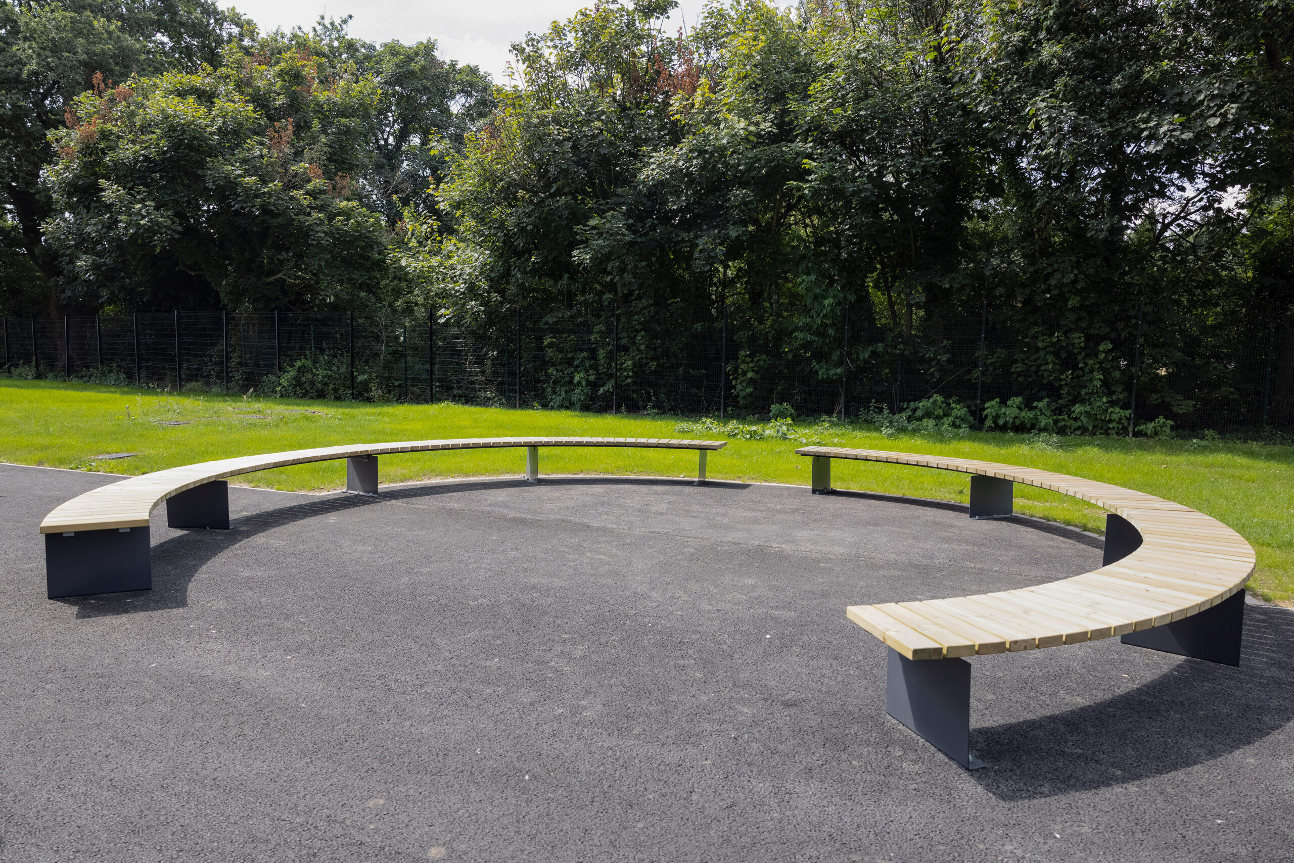 Curved bench seating from Langley Design