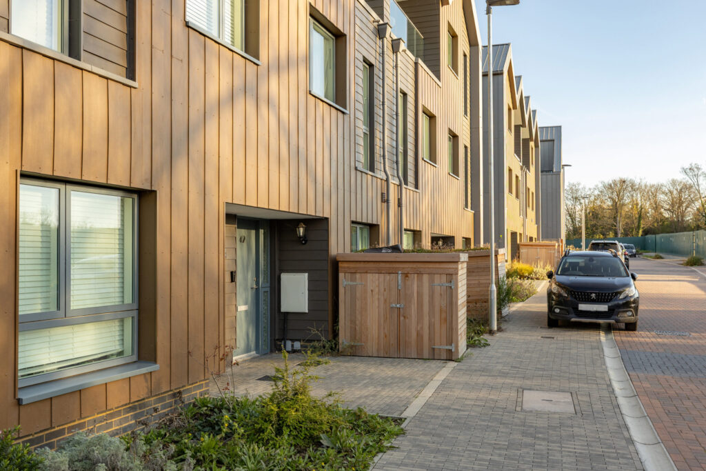 cedar clad bin stores