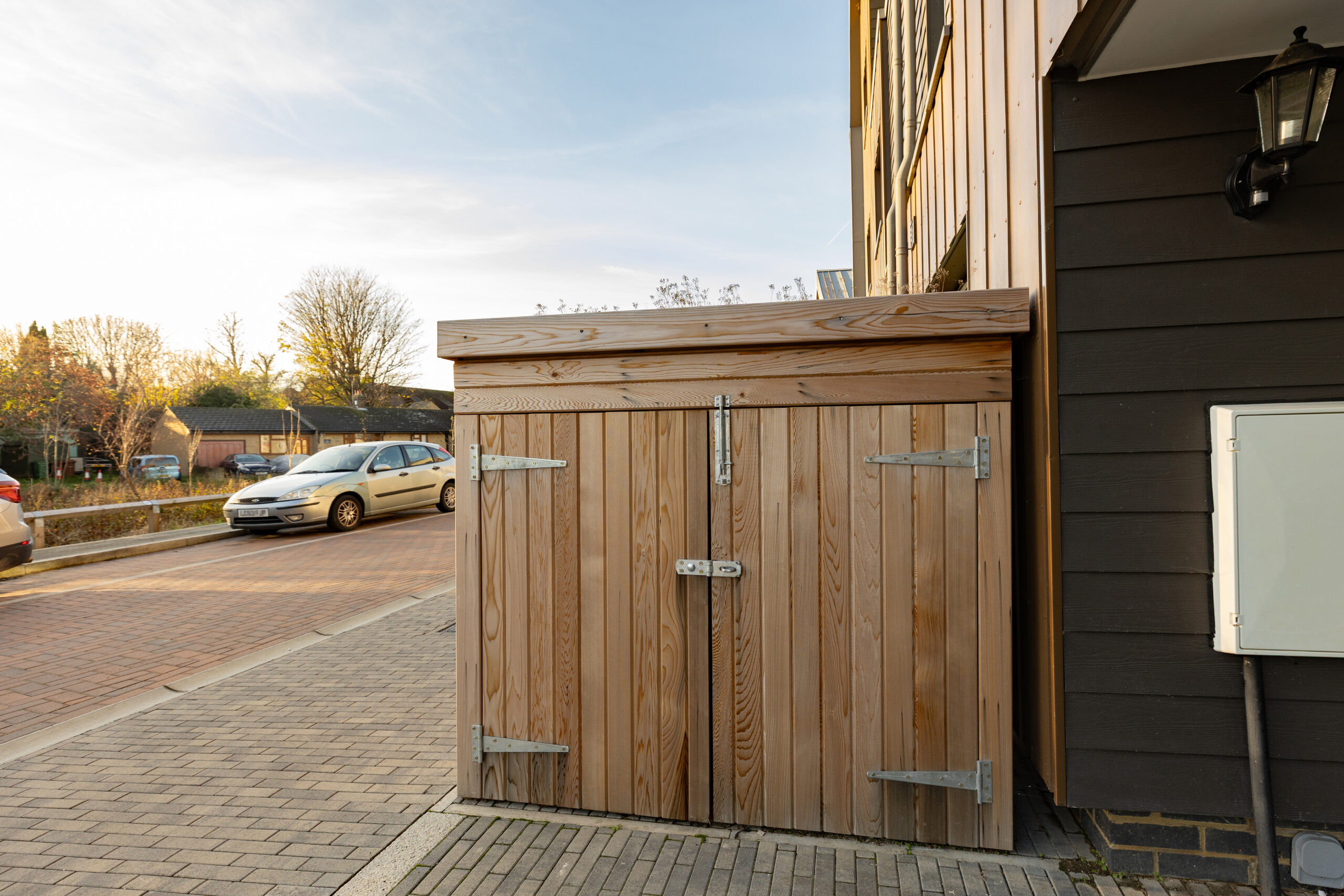 cedar clad bin stores